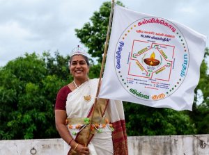 விக்சித் பாரத் 2047: கோவையைச் சேர்ந்த பெண் மருத்துவர் உருவாக்கிய கல்விக்கொடி & லோகோ!